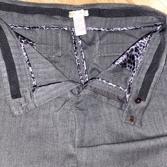 ✅Nylon By DEX full length dress pants, grey/black herringbone,hook, button zip 🩶 - Picture 4 of 7